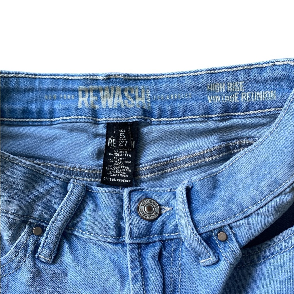 Rewash light blue high rise denim shorts - Picture 2 of 3
